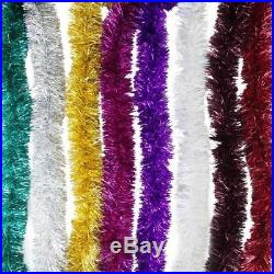 Assorted 10 Colours 2 × 2m Tinsel Chunky Christmas Tree Decoration Garland