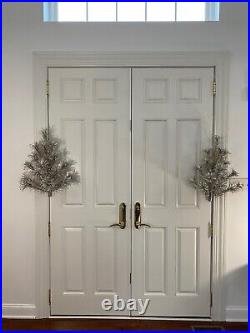 (1) Vintage Shiny 2' Silver Christmas Wall Tree #5 (Right Side Photo#1)