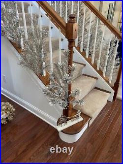 (1) Vintage Shiny 2' Silver Christmas Wall Tree #5 (Right Side Photo#1)