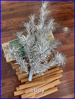 (1) Vintage Shiny 2' Silver Christmas Wall Tree #5 (Right Side Photo#1)