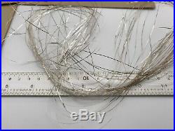 10 Antique VTG German Silver Christmas Tree Angel Hair Lametta FLAT TINSEL NOS