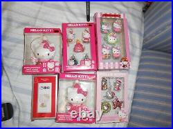 18 FACTORY SEALED Hello Kitty Christmas Tree Ornaments SANRIO Silver Pink Red