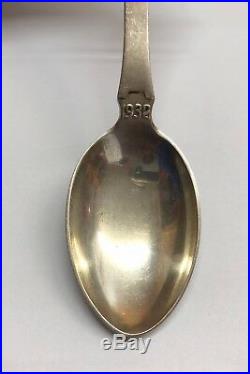 1932 A Michelsen Julen Sterling Silver Enamel Tree Christmas Xmas 6 Spoon Denma