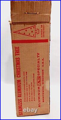 1950's Stainless Aluminum Christmas Tree 4' FT 31 Branch by ALUMINUM SPECIALTY