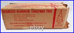 1950's Stainless Aluminum Christmas Tree 4' FT 31 Branch by ALUMINUM SPECIALTY