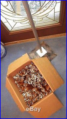 1950s 1960s SILVER FOREST 4 FT STAINLESS ALUMINUM CHRISTMAS TREE ORIGINAL w BOX