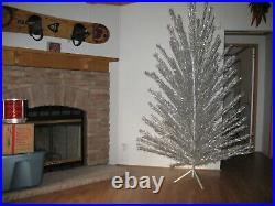1960's Evergleam 8 ft. Vintage retro aluminum christmas tree with color wheel