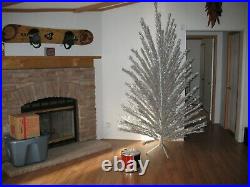 1960's Evergleam 8 ft. Vintage retro aluminum christmas tree with color wheel