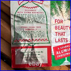 1960's Regal Sapphire Aluminum Christmas Tree in Box 7 ft 73 Branches withInstr