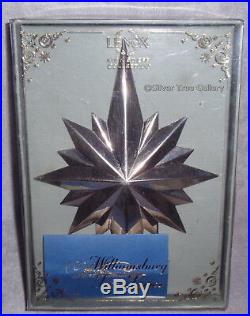1992 KIRK STIEFF Williamsburg Silver Christmas Tree Star Top Topper Ornament