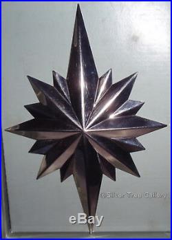 1992 KIRK STIEFF Williamsburg Silver Christmas Tree Star Top Topper Ornament