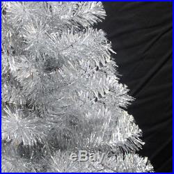 2/3/4/5/6/7/8/10/13 ft Silver PVC Artificial Christmas Tree Sizes Free Shipping