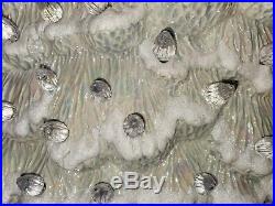 20 Ceramic Christmas Mantle Tree MOP Color Changing Bulb Silver Clay Magic 4140