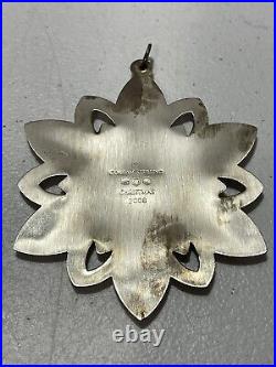 2008 Gorham Sterling Silver Christmas Snowflake Tree Ornament Pouch & Box