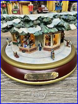 2008 Thomas Kinkade City Sidewalks Christmas Tree Silver Bells 13HNo Music