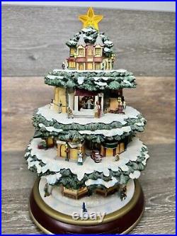 2008 Thomas Kinkade City Sidewalks Christmas Tree Silver Bells 13HNo Music