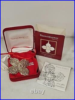 2010 Reed & Barton Sterling Silver Christmas Cross Tree Ornament #40 in Series