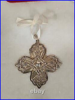 2010 Reed & Barton Sterling Silver Christmas Cross Tree Ornament #40 in Series