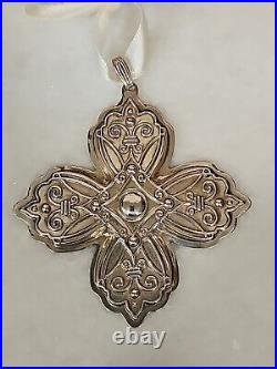 2010 Reed & Barton Sterling Silver Christmas Cross Tree Ornament #40 in Series