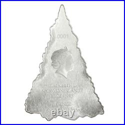 2020 SOLOMON ISLANDS HOLIDAY CHRISTMAS TREE $2 1oz. 99.99% PURE SILVER COIN