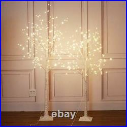 288LT White Birch Tree with Fairy Lights Warm White LED Tree for Indoor 6FT