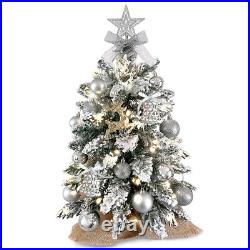 2ft Mini Christmas Tree With Light Artificial Small Tabletop Christmas Decoratio
