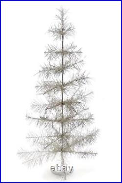 38 Tall Shaggy Silver Mylar Branch Tabletop Christmas Tree