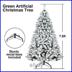 4/5/6/7/7.5/8FT Flocked Christmas Tree Artificial Holiday original 2023