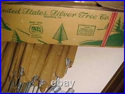 4 FT SILVER TREE NEW OLD CONDITION BRANCHES NEVER OPENED U S SILVER Co