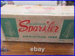 4' Silver Aluminum Sparkler Christmas Tree New In Box