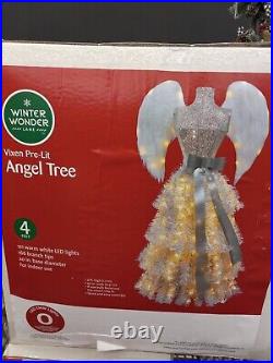 4' vixen silver Angel Christmas Tree Winter Wonder lane nib