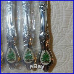 40pc Spode CHRISTMAS TREE Set 8 place setting 18/10 Stainless Flatware WALLACE
