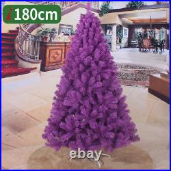 4ft 5ft 6ft 7ft Christmas Tree Undecorated Pink Purple Blue Gold Silver Black