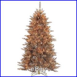 5' Layered Copper & Silver Frasier Fir Pre-Lit Christmas Tree 250 Clear Lights