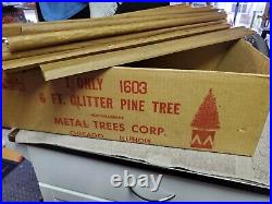 (58) 1959 Evergleam silver aluminum christmas tree branches only. No stand