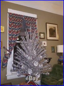 6' Evergleam Silver Aluminum Original Box Christmas Tree 94 Branch+ Color Wheel