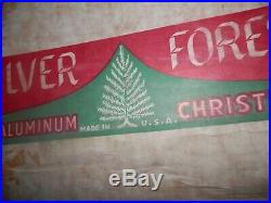6 FT. VINTAGE ALUMINUM-SILVER FOREST POM-POM CHRISTMAS TREE COMPLETE. WithTRIPOD
