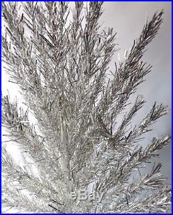 6 Feet POM-POM Aluminum Christmas Taper Tree 6 FT Silver Vintage Old Sparkler 2