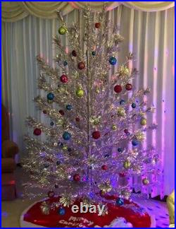 6 Ft Vintage Aluminium Christmas Tree (Pom Pom style) (0789610997664)