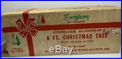 6 ft. Silver Aluminum 94 branch Evergleam Pom-Pom Christmas Tree MCM
