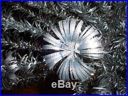 6 ft. Silver Aluminum 94 branch Evergleam Pom-Pom Christmas Tree Silver Sparkler