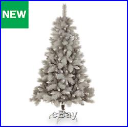 6ft Silver Effect Tula Gorgeous Classic Christmas Tree Ideal For Xmas