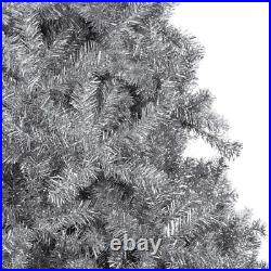 7.5 Ft. Silver Unlit Tinsel Artificial Christmas Tree
