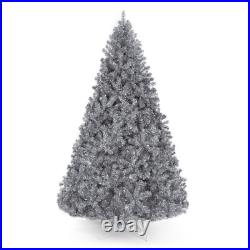7.5Ft Christmas Tree Artificial Silver Tinsel Decoration With 1,749 Branch Tips