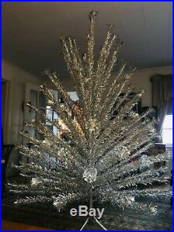 7' Evergleam Silver Fountain Aluminum Christmas Tree