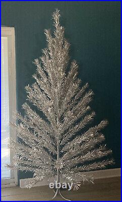 7 Foot 1950-1960 Silver Aluminum Christmas Tree Sparkler complete original box
