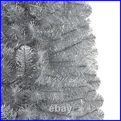 7 Ft Artificial Prelit Pencil Tinsel Christmas Tree (Used)