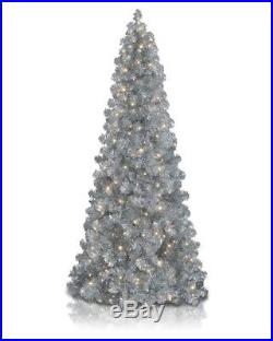 7' Silver Tree with Clear Lights from Treetopia Christmas Tree NIB