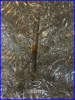 7Ft Vintage'61 Aluminum Christmas Tree 128 Branches Tomar Arctic Diamond Silver