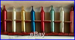 8 KENTLEE Mercury Glass Candle Xmas Ornaments Red Cobalt Blue Green Gold Silver